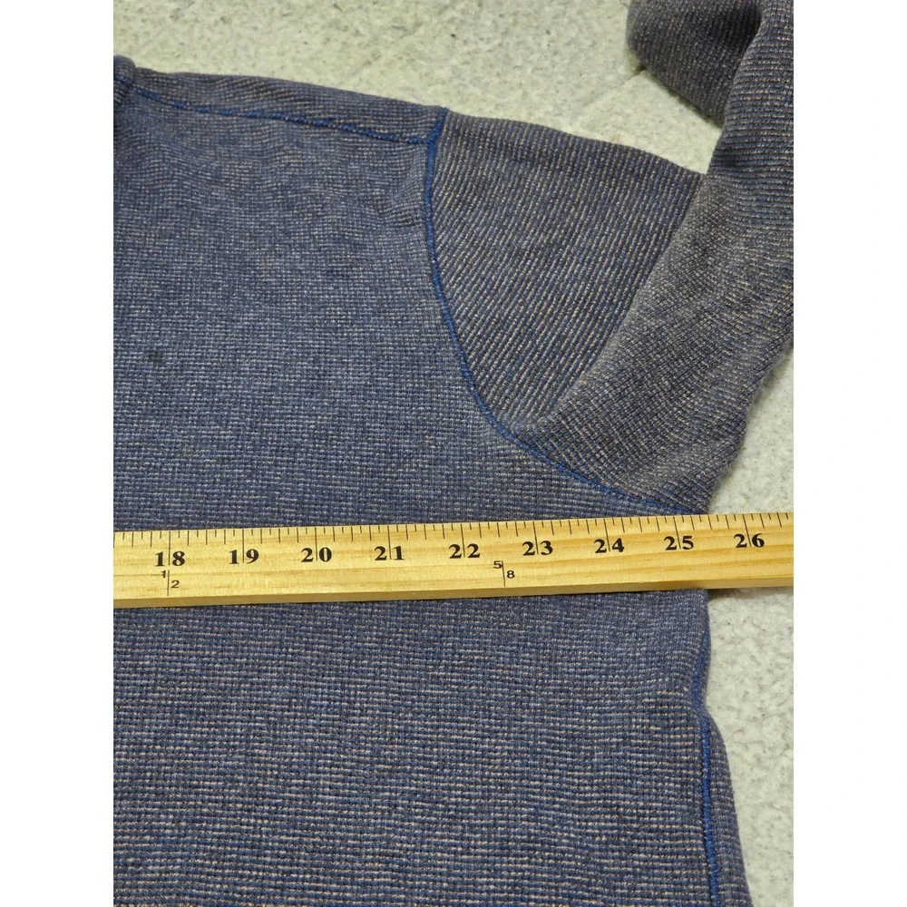 Robert Graham Mens XL Geometric Print Quarter Zip Pullover Sweater Blue Brown‎